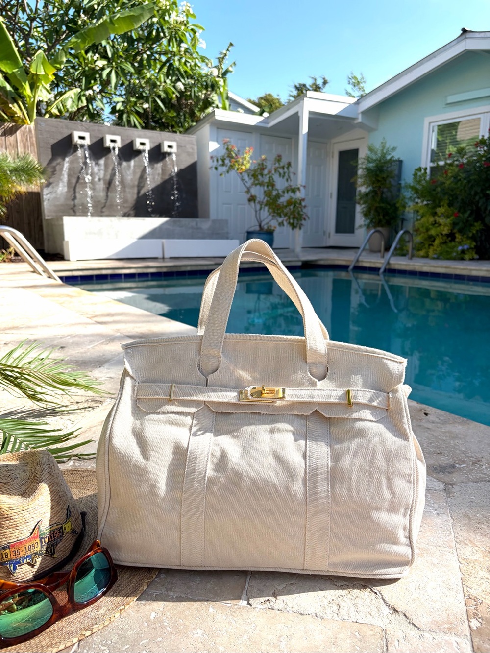 Boatkin Canvas Boat Tote FREE Styling Kit White / Cream
